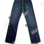 Calvin Klein  100% Cotton Dark Wash Relaxed Straight Leg Jeans 11” Inseam Size 32 Photo 3