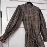 Ulla Johnson  Fiora‎ Cotton Long Sleeve Midi Dress Okapi Stripe Neutral Size 0 Photo 6