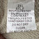 Davi & Dani  V-Neck Sweater Cream with Color Sleeves Photo 7