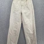 BDG  Women's White Denim Jeans High Rise Baggy Size 27 Straight Leg Photo 0