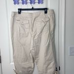 Disney Walt World women’s light tan embroidered belted tie hem capri pants XL Photo 6