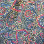 London Fog Vintage 90s Multicolor Paisley Rayon Midi Skirt 14 Photo 3