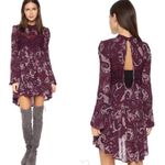 Free People Sweet Thing Paisley Print Tunic Top Swing Dress Lace Small Photo 1