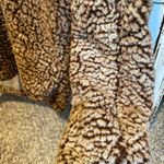 Fuzzy Oversized Sweatshirt Brown Photo 2