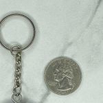 Silver Tone Glitter C Monogram Initial Letter Keyring Keychain Photo 5