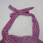 Matilda Jane  Purple Floral Halter Tie Padded Bikini Bralette Swim Top S Small Photo 2