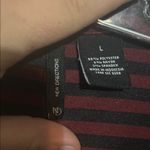 New Directions Red‎ and Black Striped Top Red Size L Photo 1