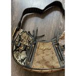 Vintage Baby Phat Snake Skin Shoulder Hand Bag Gold Black White Stones NWT RARE Photo 4