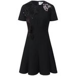 Valentino Garavani Valentino Black Embellished Short Crepe Couture Dress Size 14 Photo 1
