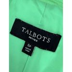 Talbots Apple Green Collarless Cotton Blend Gold Button Blazer Size 6P EUC! Photo 3