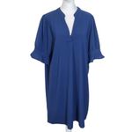 Blue Short Sleeve Shift Dress Size XL Blue Wedding Guest Dress Photo 1