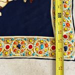 Vintage 100% Silk Romans Warrior Horses Rolled Hem Square Scarf 41”X41” Blue Photo 14