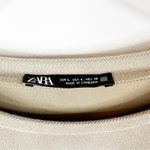 ZARA Faux Suede Mini Dress L Tan Photo 6