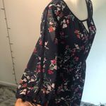 Maurice's Floral Sheer Sleeve Keyhole Dress Photo 4