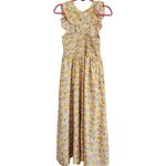 Code x Mode  Large Floral Mutlicolor smocked Midi Dress Photo 2