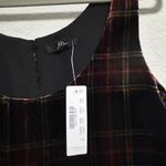 J.Crew NEW Black Velvet Tank Top Stewart Tartan Plaid size 6 Academia Holiday Photo 7