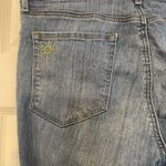 Loft Jeans 14/32 More Shine Less Shade Sun Embroidered Modern Skinny Wide Hem Photo 9
