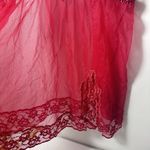 Frederick's of Hollywood Vintage Nightie Red Lacey Sheer Mesh Sexy Honeymoon 3X Photo 4