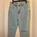 Princess Polly  Holland Ripped High Waist Straight‎ Leg Jeans Size US 10 Photo 3