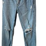 ZARA  straight leg distressed jean mid rise in size 8. 💯 cotton. Photo 0