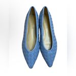 Marc Fisher NWOT Damaria Woven Leather Ballet Flats in Blue Size 6 Photo 1