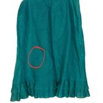 Willi Smith Willi Smith 100% Irish Linen Layered Ruffle Hem Skirt Womens 8 Green Feminine Photo 4