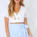 Princess Polly Blue Wrap Skort  Photo 0