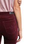 AG Adriano Goldschmied Stevie Midrise Skinny Velvet Cranberry Jeans Size 25 | 0 Photo 9