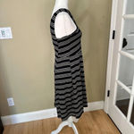 Anthropologie  Maeve Moka Striped One Shoulder Dress - small Photo 14