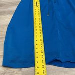 ENVI Blue Silky Elastic Drawstring Waist Long Sleeve Midi Dress Size Small Photo 12