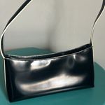 DKNY City Chic Black Minimalist Black Handbag with White Contrast Trim Purse Photo 2