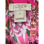 J.Crew  Bright Pink Tropical Floral V-Neck Sleeveless Top Sz 4 Resort Girl Boss Photo 2