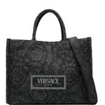 Versace  NWT Large Barocco Athena Tote in Black Photo 0