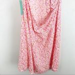 Abound  Floral V-neck Halter Neck Skater Mini Dress Size 1X NEW Pink/White Photo 6