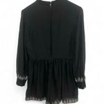 House of Harlow  1960 | Kendrick romper in solid black embroidered size Large Photo 2