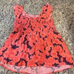 Isabel Maternity  by Ingrid & Isabel Coral and Navy Floral Blouse Photo 3