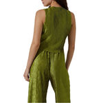 ASTR The Label Plisse Vest Women's Avacado Green Size Large Boho Vacation Photo 11