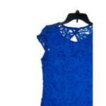 Frank Lyman Women's Dress 68256 Lace Lined‎ Open Back Cap Sleeve Size 6 NWT Blue Photo 2