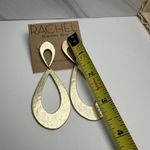Rachel Roy  Matte Gold Tone Long Statement Pierced Dangle Drop Earrings NWT $36 Photo 6