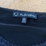 For Love & Lemons  - Lolo Lace Long Sleeve Crop Top & Mini Skirt Set in Black Photo 3