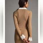 Anthropologie By  • Caramel White Ribbed Polo Dress Photo 1