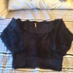 Free People  Black Fuzzy Moonbeam women’s Medium Photo 4