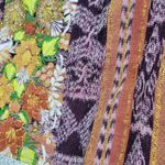 VTG Women Patchwork Embroidered Jacket L Orange Purple Floral Tribal Ethnic Boho Size L Photo 9