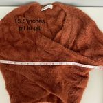 Elodie Pumpkin Spice Burnt Orange Eyelash Knit Wrap Front Crop Top Photo 4
