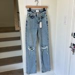 ANINE BING NWT Kat Jean in Destructed Light Blue Photo 3