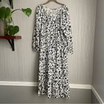 Old Navy Floral-Print Waist-Defined Bracelet-Sleeve Midi Dress Photo 3