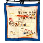 TWA Vintage "Up Up And Away" Scarf Trans World Stewardess Employee Uniform Blue Photo 0