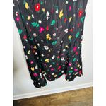 Ralph Lauren POLO  Black Floral 100% Silk Nime Midi Dress Size 8 Photo 6