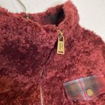 Pendleton  Burgundy Sherpa Fleece Zipper Jacket EUC Sz Lg Acrylic Wool Comfy Photo 2