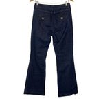 Chadwick's Womens Flare Jeans Mid Rise Dark Wash Cotton Stretch Blue Size 8 Photo 2